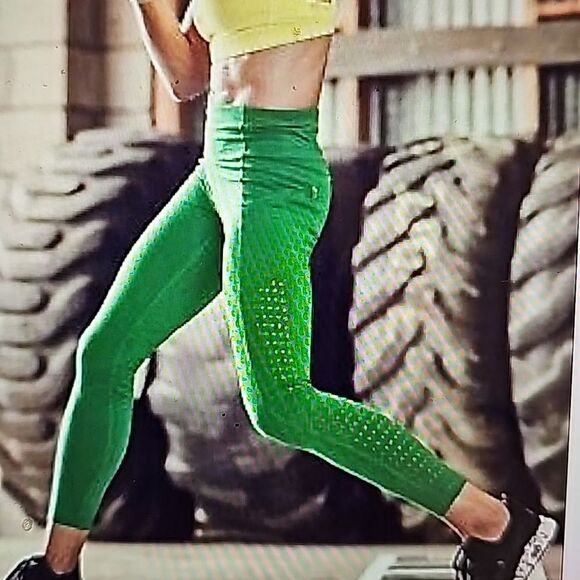 Athleta Contender Laser Cut  Tight jade green xs - Picture 2 of 11